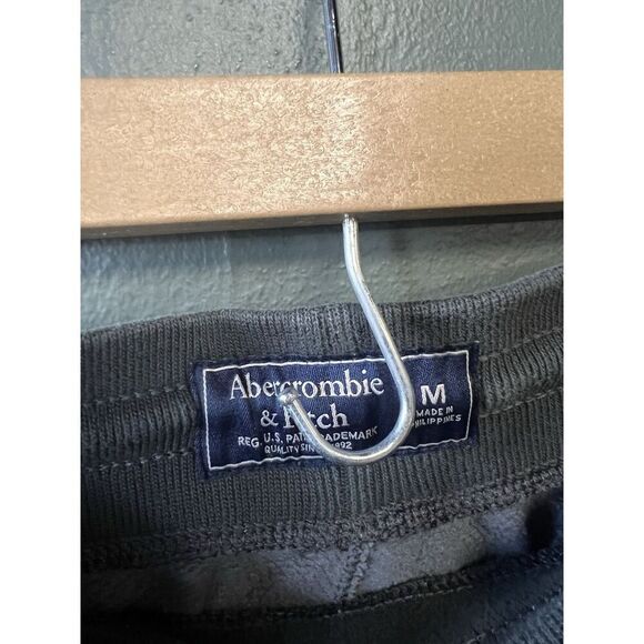 Abercrombie & Fitch Womens Black Camo Jogger Sweatpants w/ Drawstring Size M - Picture 3 of 3